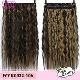 Long Wavy Curly Hair 5 Clip In Hair Extensions for Women Synthetic Kinky Culry  Heat Resistant Fake Hair Pieces