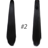 Long Straight Claw Ponytail Clip In Hair Extensions Heat Resistant Synthetic False Hair Clip In Hair Tails Fake Pony Tails