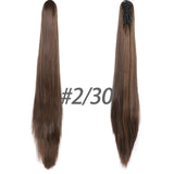 Long Straight Claw Ponytail Clip In Hair Extensions Heat Resistant Synthetic False Hair Clip In Hair Tails Fake Pony Tails