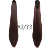 Long Straight Claw Ponytail Clip In Hair Extensions Heat Resistant Synthetic False Hair Clip In Hair Tails Fake Pony Tails