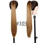 Long Straight Claw Ponytail Clip In Hair Extensions Heat Resistant Synthetic False Hair Clip In Hair Tails Fake Pony Tails