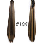 Long Straight Claw Ponytail Clip In Hair Extensions Heat Resistant Synthetic False Hair Clip In Hair Tails Fake Pony Tails