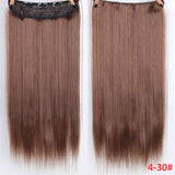 5 clips/piece Natural Silkystraight Hair Extention 24"inches 120g Clip in women pieces Long Fake synthetic Hair