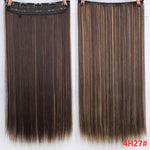 5 clips/piece Natural Silkystraight Hair Extention 24"inches 120g Clip in women pieces Long Fake synthetic Hair