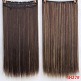 5 clips/piece Natural Silkystraight Hair Extention 24"inches 120g Clip in women pieces Long Fake synthetic Hair