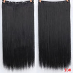 5 clips/piece Natural Silkystraight Hair Extention 24"inches 120g Clip in women pieces Long Fake synthetic Hair