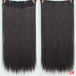 5 clips/piece Natural Silkystraight Hair Extention 24"inches 120g Clip in women pieces Long Fake synthetic Hair