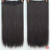 5 clips/piece Natural Silkystraight Hair Extention 24"inches 120g Clip in women pieces Long Fake synthetic Hair