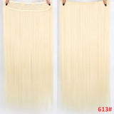 5 clips/piece Natural Silkystraight Hair Extention 24"inches 120g Clip in women pieces Long Fake synthetic Hair