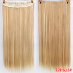 5 clips/piece Natural Silkystraight Hair Extention 24"inches 120g Clip in women pieces Long Fake synthetic Hair
