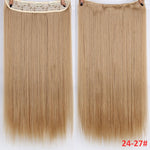 5 clips/piece Natural Silkystraight Hair Extention 24"inches 120g Clip in women pieces Long Fake synthetic Hair