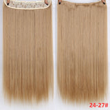 5 clips/piece Natural Silkystraight Hair Extention 24"inches 120g Clip in women pieces Long Fake synthetic Hair