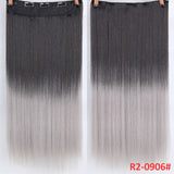 5 clips/piece Natural Silkystraight Hair Extention 24"inches 120g Clip in women pieces Long Fake synthetic Hair