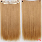 5 clips/piece Natural Silkystraight Hair Extention 24"inches 120g Clip in women pieces Long Fake synthetic Hair