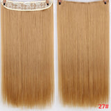 5 clips/piece Natural Silkystraight Hair Extention 24"inches 120g Clip in women pieces Long Fake synthetic Hair
