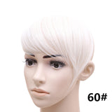 jeedou Synthetic Hair Fake Bangs Clip In Women's Hair Extension Oblique Fringe Mix Brown False Straight Natural Hair Bang