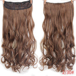 Long Wavy Clip In Hair Extension 24 inch Heat Resistant Fake Hairpieces Synthetic Hair Natural Black Brown Blonde AISI BEAUTY