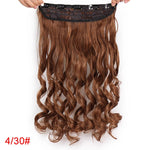 Long Wavy Clip In Hair Extension 24 inch Heat Resistant Fake Hairpieces Synthetic Hair Natural Black Brown Blonde AISI BEAUTY