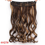 Long Wavy Clip In Hair Extension 24 inch Heat Resistant Fake Hairpieces Synthetic Hair Natural Black Brown Blonde AISI BEAUTY