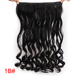 Long Wavy Clip In Hair Extension 24 inch Heat Resistant Fake Hairpieces Synthetic Hair Natural Black Brown Blonde AISI BEAUTY
