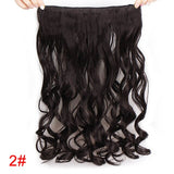 Long Wavy Clip In Hair Extension 24 inch Heat Resistant Fake Hairpieces Synthetic Hair Natural Black Brown Blonde AISI BEAUTY