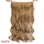 Long Wavy Clip In Hair Extension 24 inch Heat Resistant Fake Hairpieces Synthetic Hair Natural Black Brown Blonde AISI BEAUTY