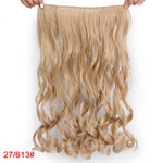 Long Wavy Clip In Hair Extension 24 inch Heat Resistant Fake Hairpieces Synthetic Hair Natural Black Brown Blonde AISI BEAUTY