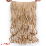 Long Wavy Clip In Hair Extension 24 inch Heat Resistant Fake Hairpieces Synthetic Hair Natural Black Brown Blonde AISI BEAUTY
