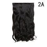 S-noilite 17 24 27 29" 5 Clips in One Piece Silky Wavy Curly Synthetic Hair Fake False Hair Piece Women Hairpiece Salon