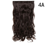 S-noilite 17 24 27 29" 5 Clips in One Piece Silky Wavy Curly Synthetic Hair Fake False Hair Piece Women Hairpiece Salon