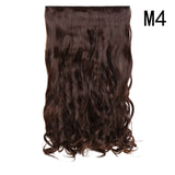 S-noilite 17 24 27 29" 5 Clips in One Piece Silky Wavy Curly Synthetic Hair Fake False Hair Piece Women Hairpiece Salon