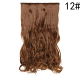 S-noilite 17 24 27 29" 5 Clips in One Piece Silky Wavy Curly Synthetic Hair Fake False Hair Piece Women Hairpiece Salon