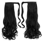 WTB 23'' Long Silky Straight Ponytails Clip In Synthetic Pony Tail Fake Hair Extension wrap round hairpiece for women