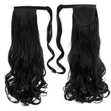 WTB 23'' Long Silky Straight Ponytails Clip In Synthetic Pony Tail Fake Hair Extension wrap round hairpiece for women