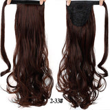 WTB 23'' Long Silky Straight Ponytails Clip In Synthetic Pony Tail Fake Hair Extension wrap round hairpiece for women
