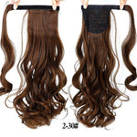 WTB 23'' Long Silky Straight Ponytails Clip In Synthetic Pony Tail Fake Hair Extension wrap round hairpiece for women