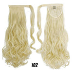 WTB 23'' Long Silky Straight Ponytails Clip In Synthetic Pony Tail Fake Hair Extension wrap round hairpiece for women