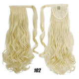 WTB 23'' Long Silky Straight Ponytails Clip In Synthetic Pony Tail Fake Hair Extension wrap round hairpiece for women
