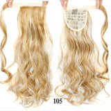 WTB 23'' Long Silky Straight Ponytails Clip In Synthetic Pony Tail Fake Hair Extension wrap round hairpiece for women