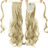 WTB 23'' Long Silky Straight Ponytails Clip In Synthetic Pony Tail Fake Hair Extension wrap round hairpiece for women