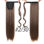 WTB 23'' Long Silky Straight Ponytails Clip In Synthetic Pony Tail Fake Hair Extension wrap round hairpiece for women